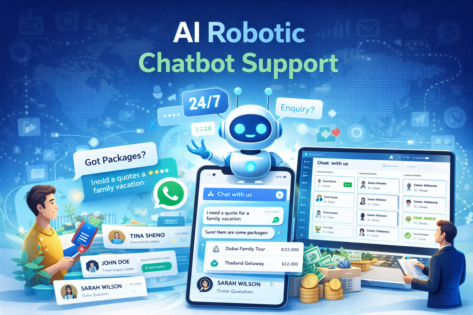 AI Robotic Chatbot Support